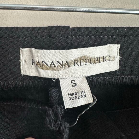 Banana Republic High Rise Wide Leg Cropped Everywhere Ponte Pant Black 713496 S - Picture 4 of 12